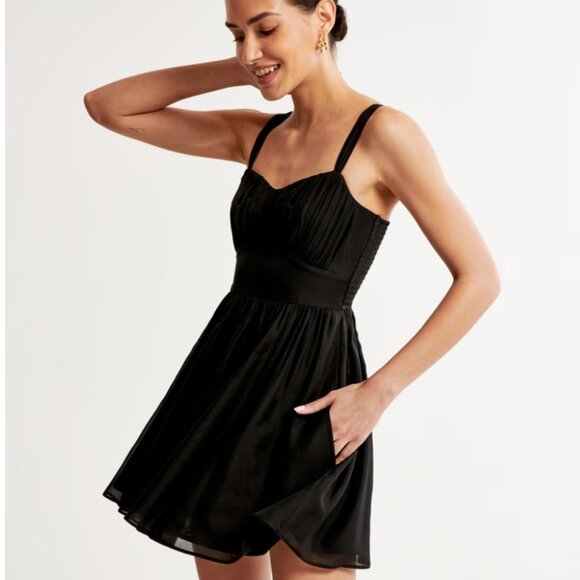 Abrecrombie Ruched Chiffon Mini Dress - Picture 5 of 5